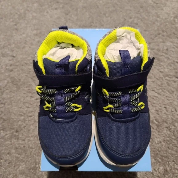 Munchkin Navy High top Sneakers kids size 8M - Picture 4 of 9